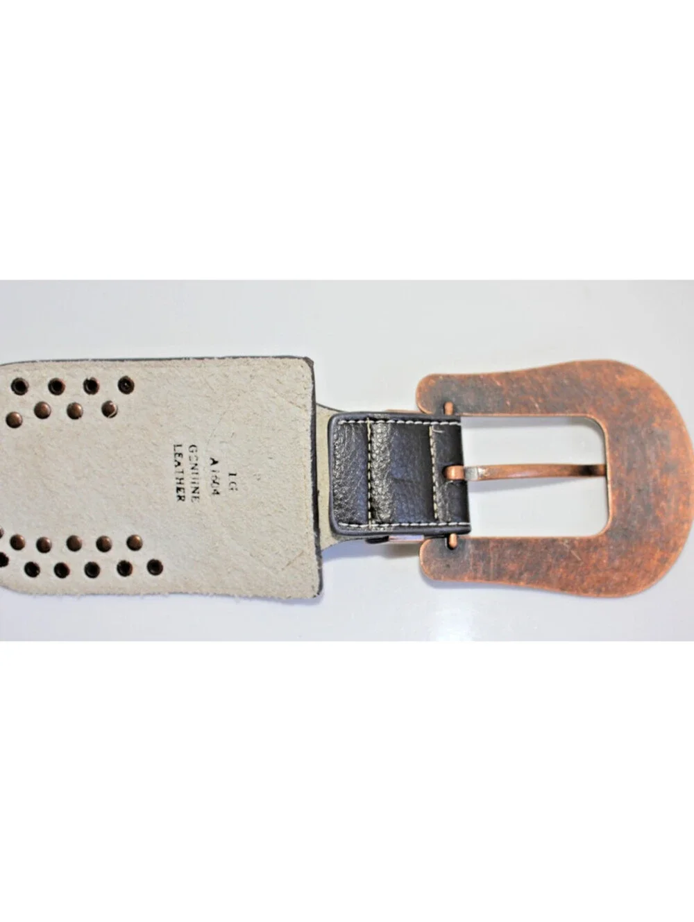 Nocona Women's Brown Hair on Hide Scalloped Bling Cross Belt Size L Copper A1504